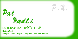 pal madli business card